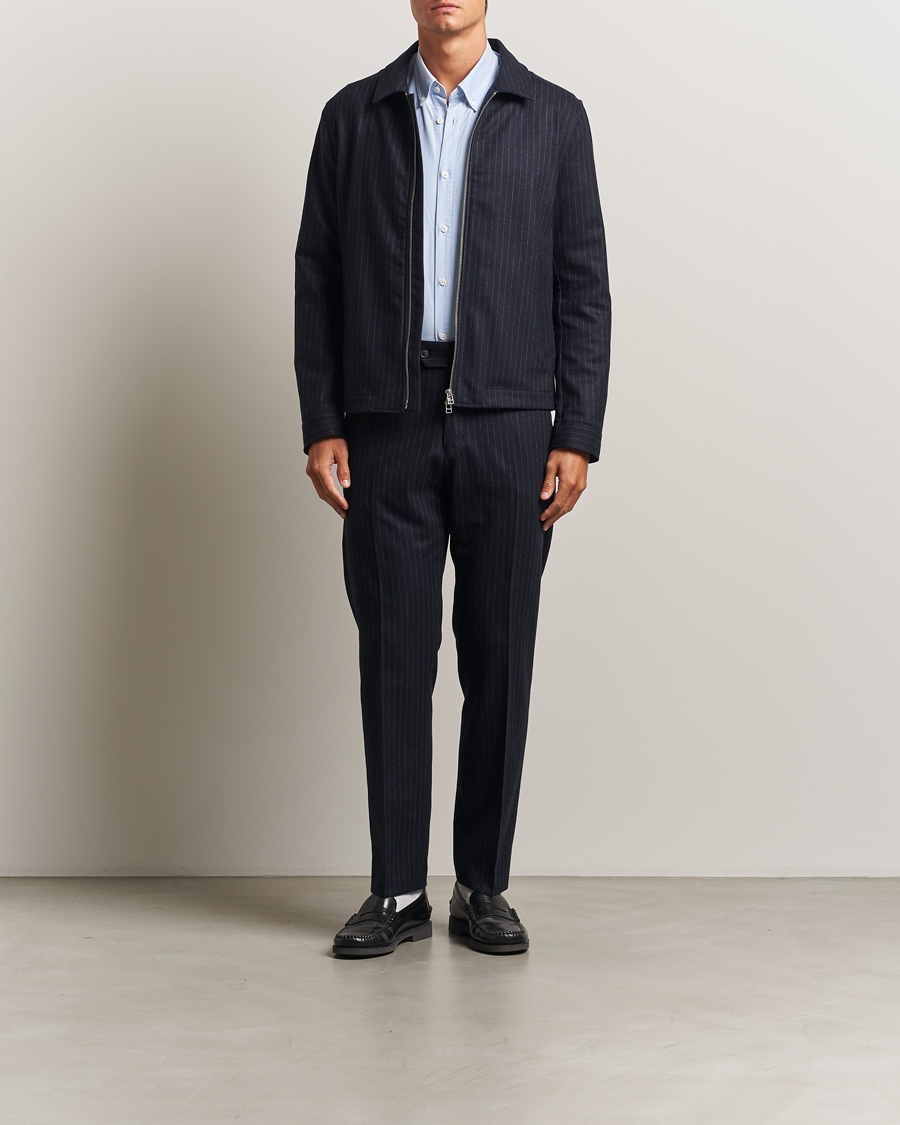 Herre | Jakker | Tiger of Sweden | Barnaby Wool Pinstriped Jacket Blue Function