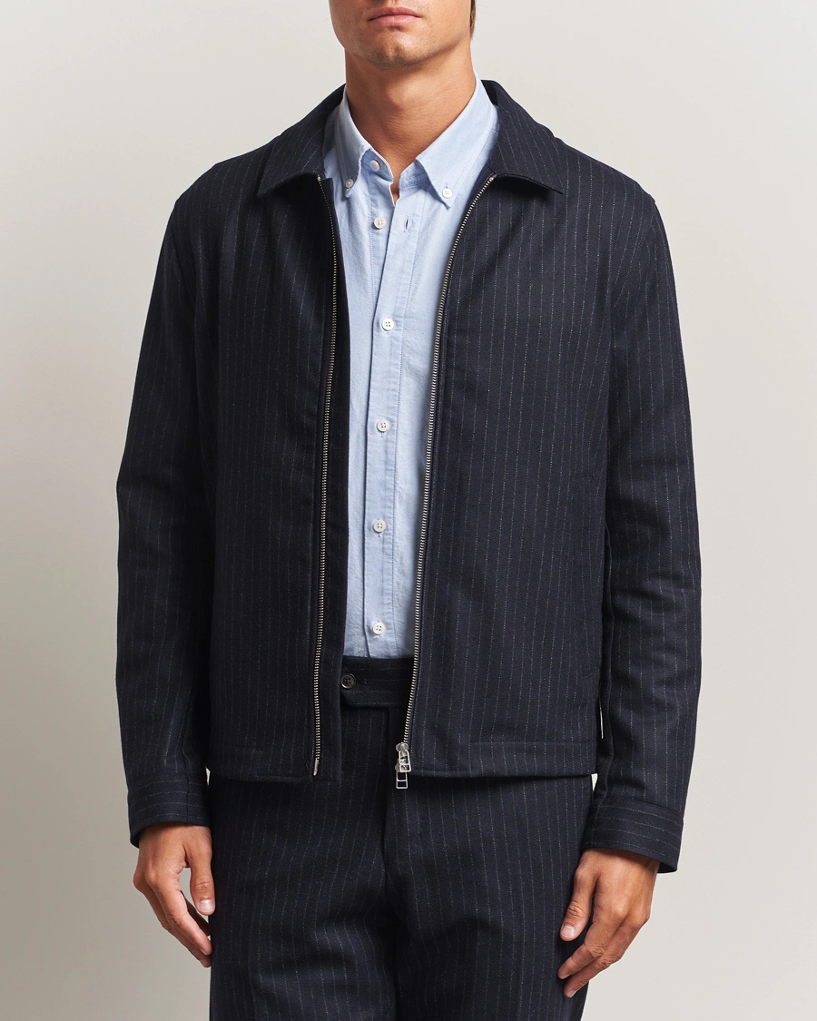 Herre | Jakker | Tiger of Sweden | Barnaby Wool Pinstriped Jacket Blue Function