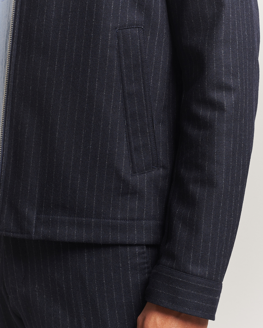 Herre | Jakker | Tiger of Sweden | Barnaby Wool Pinstriped Jacket Blue Function