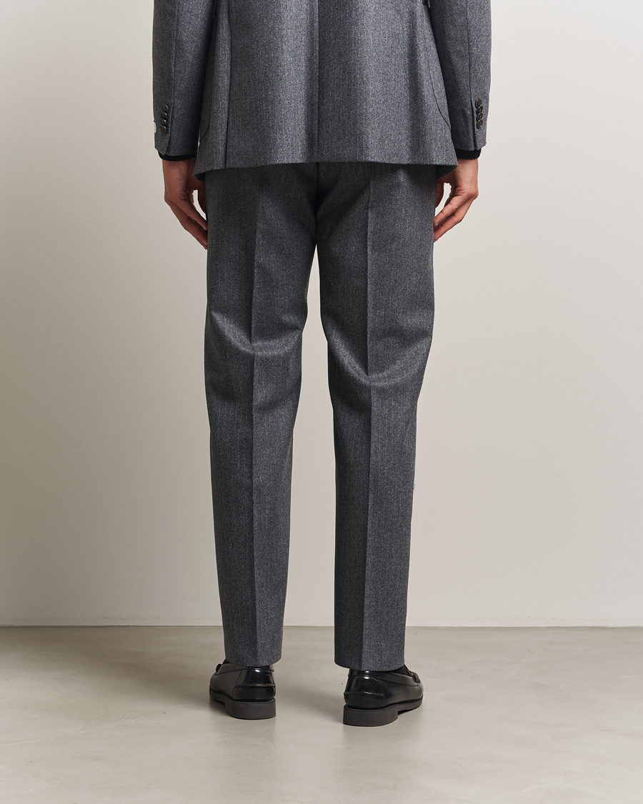 Herre | Bukser | Tiger of Sweden | Tommie Wool Pleated Pinstriped Trousers Silver