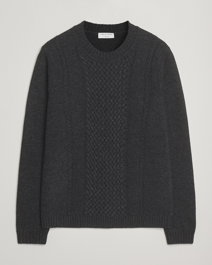 Herre | Gensere | Tiger of Sweden | Harry Wool Knitted Sweater Phantom