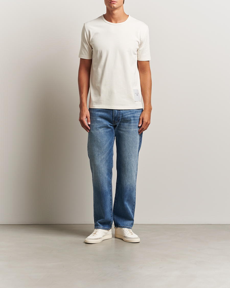 Herre | T-Shirts | Tiger of Sweden | Jake Heavy Crew Neck T-Shirt Light Ivory