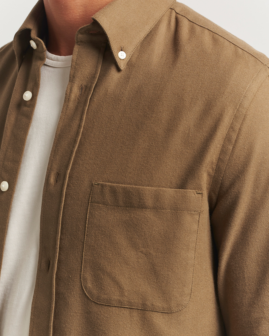 Herre | Skjorter | Tiger of Sweden | Bjorn Brushed Twill Shirt Old Wolf