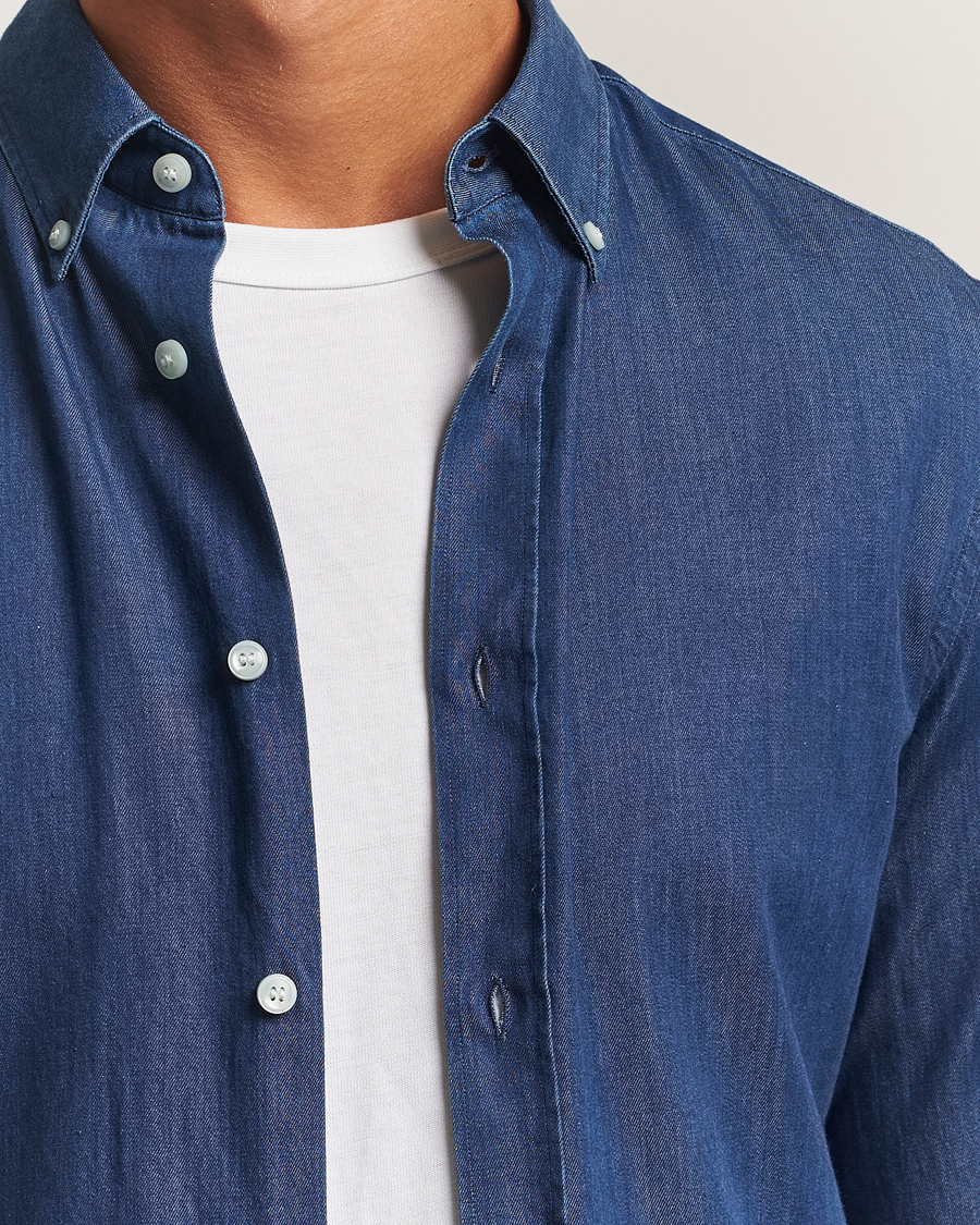 Herre | Skjorter | Tiger of Sweden | Adley Slim Fit Denim Shirt Medium Blue