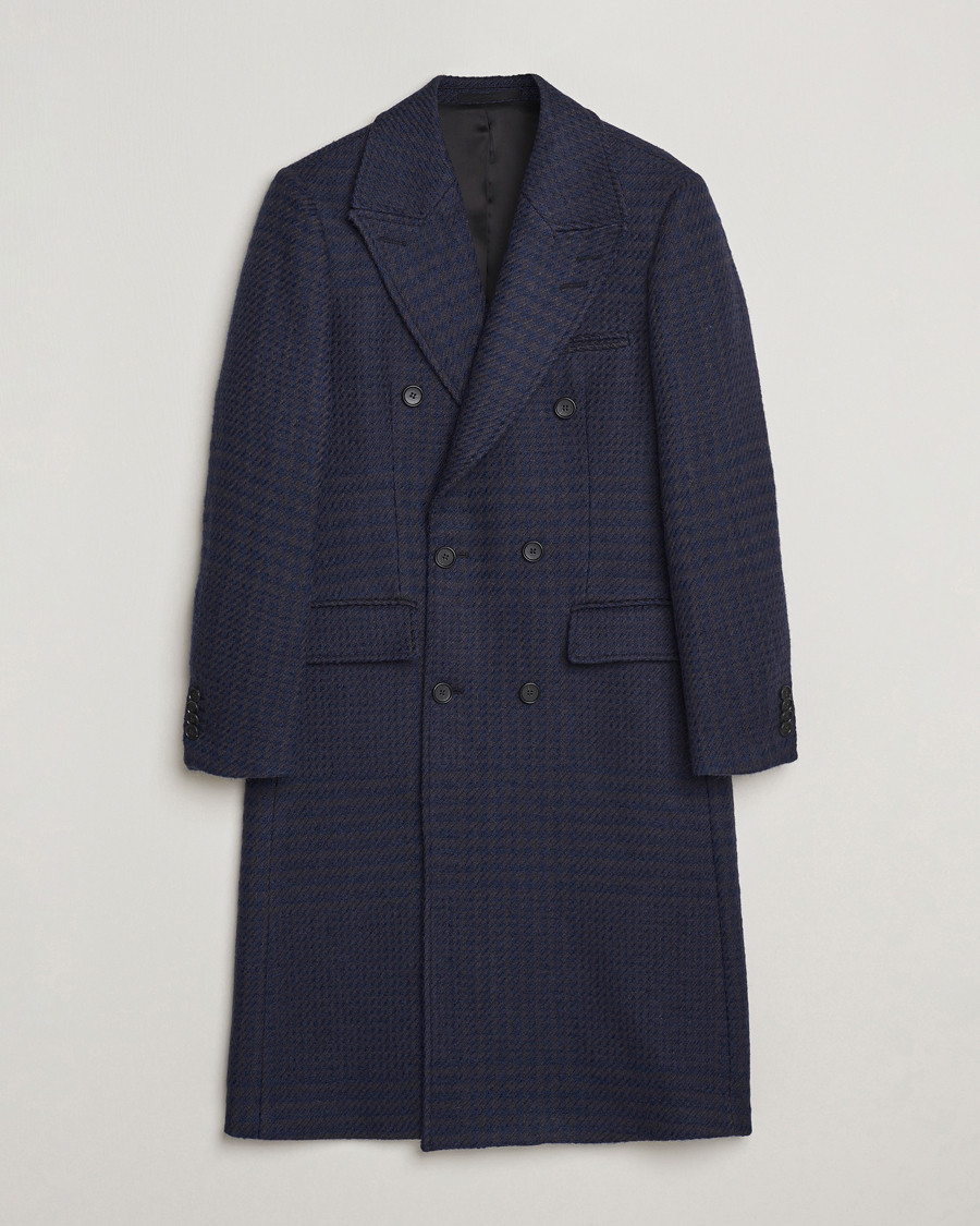 Herre | Jakker | Tiger of Sweden | Hennri Swedish Wool Double Breasted Coat Light Ink