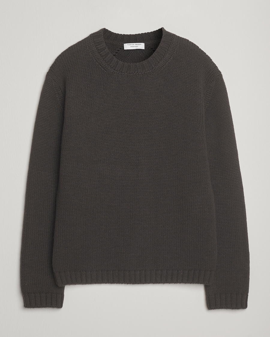 Herre | Gensere | Tiger of Sweden | Gregory Swedish Wool Knitted Sweater Triumph Steel