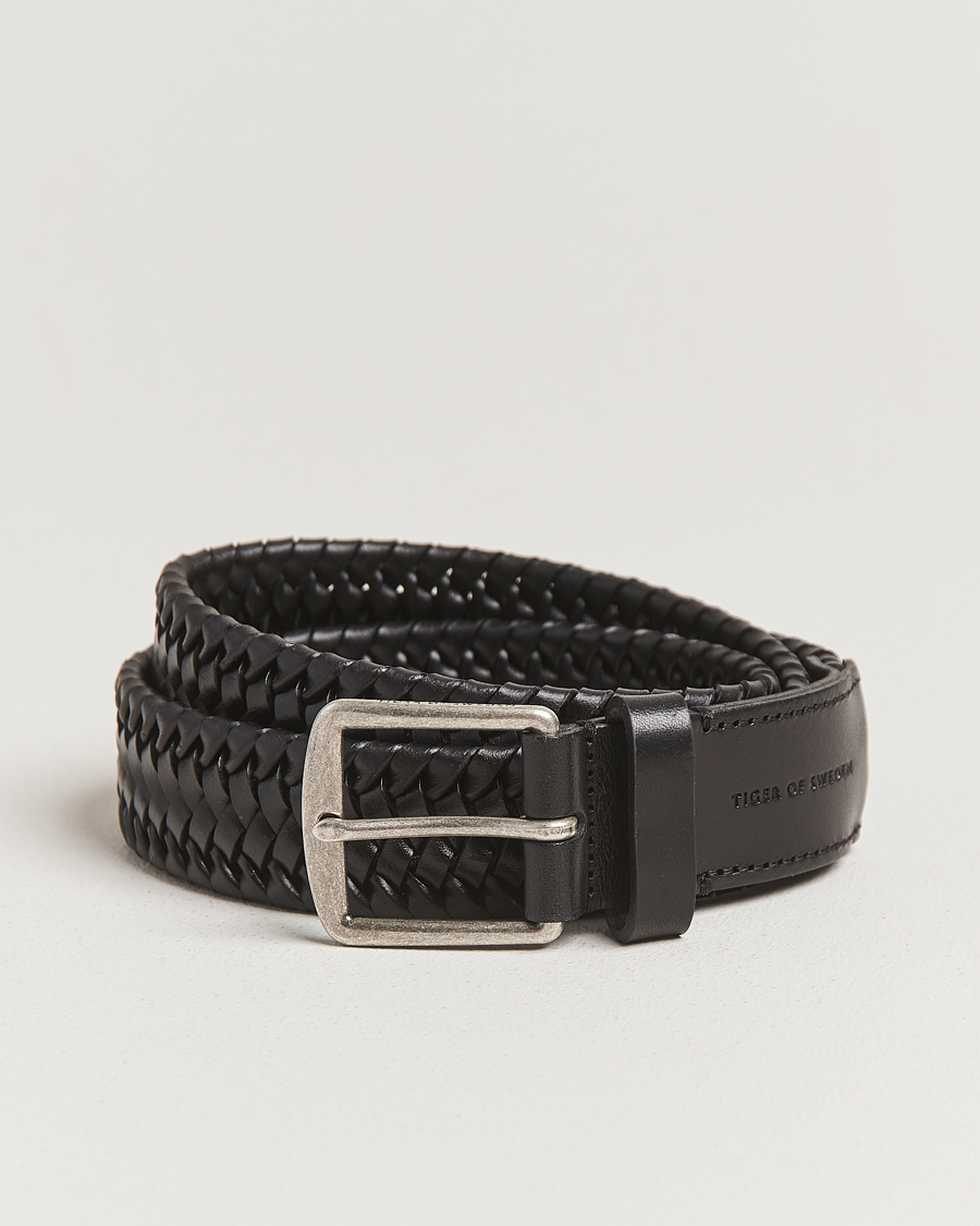 Herre | Belter | Tiger of Sweden | Braidant Braided Belt Black