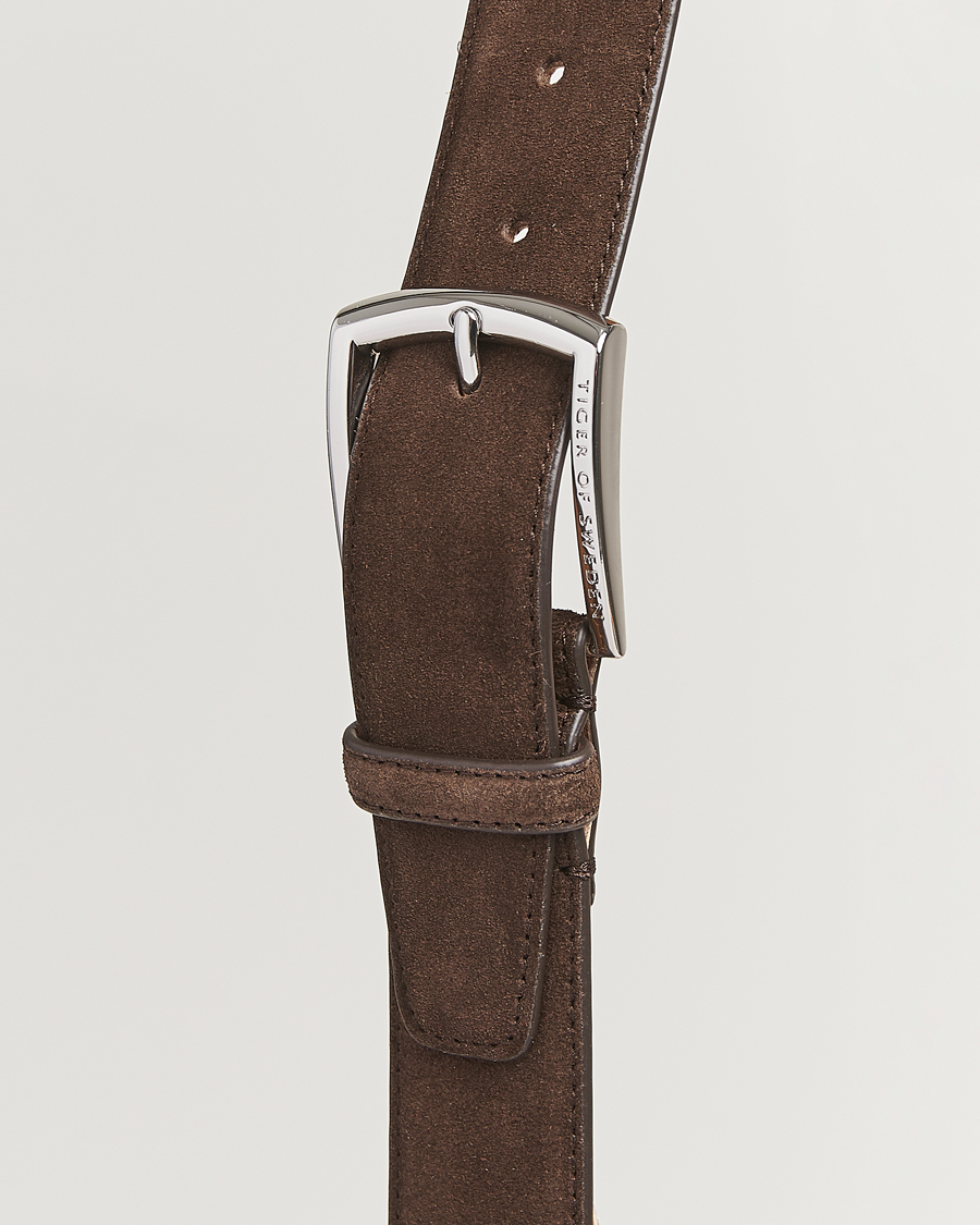 Herre | Belter | Tiger of Sweden | Bergstroms Suede Belt Dark Brown