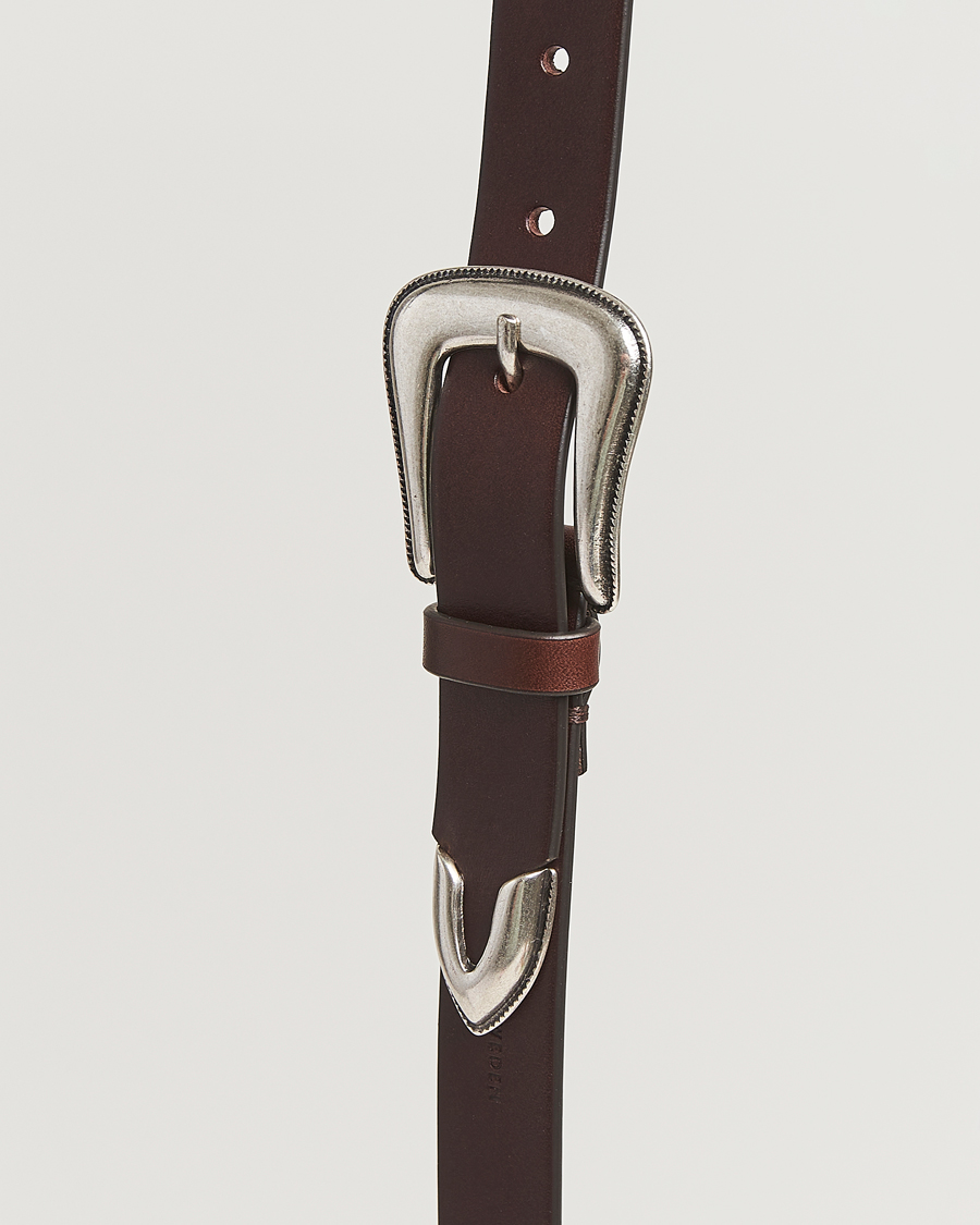 Herre | Belter | Tiger of Sweden | Ecus Western Leather Belt Dark Brown