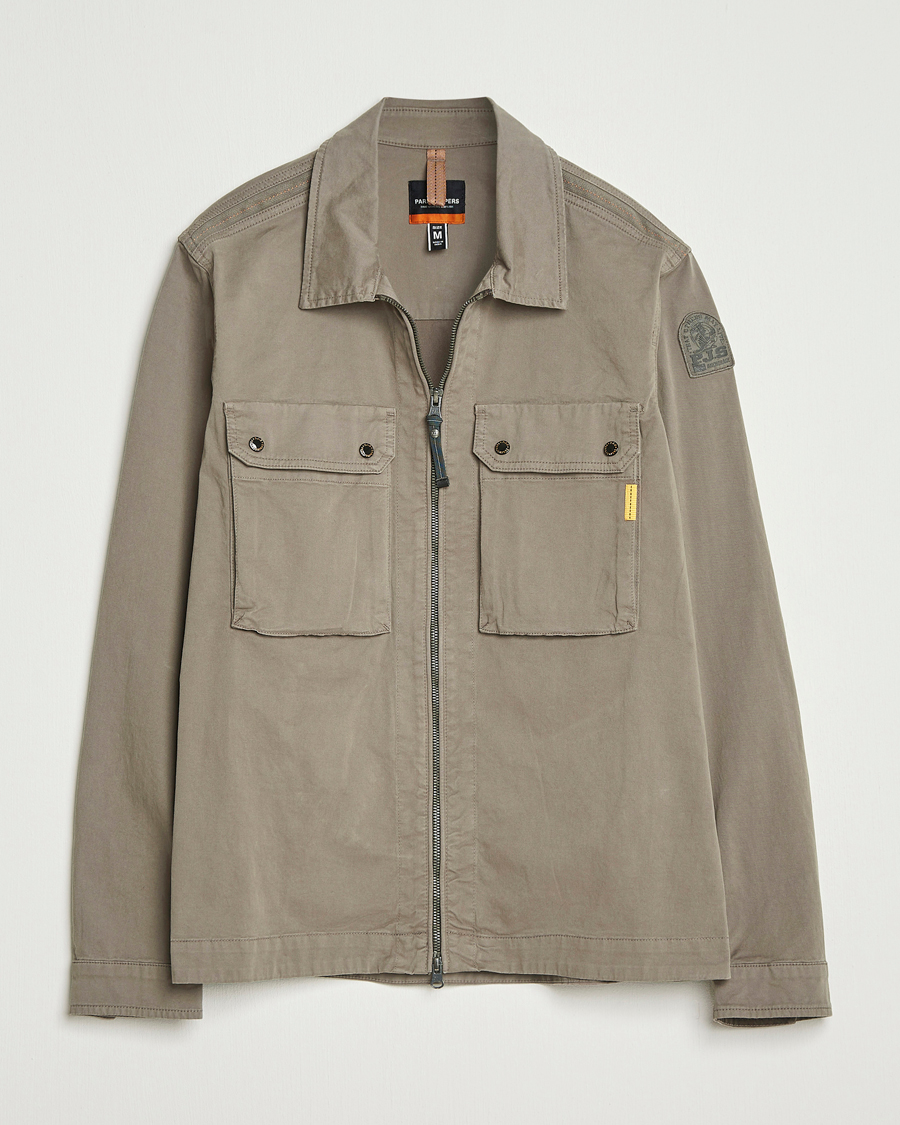 Herre | Jakker | Parajumpers | Tel Garment Dyed Claimer Shirt Jacket Olive Grey