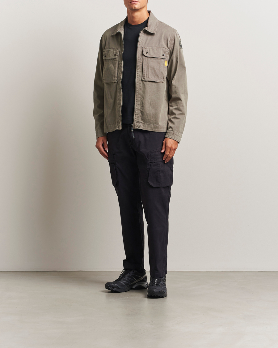 Herre | Jakker | Parajumpers | Tel Garment Dyed Claimer Shirt Jacket Olive Grey