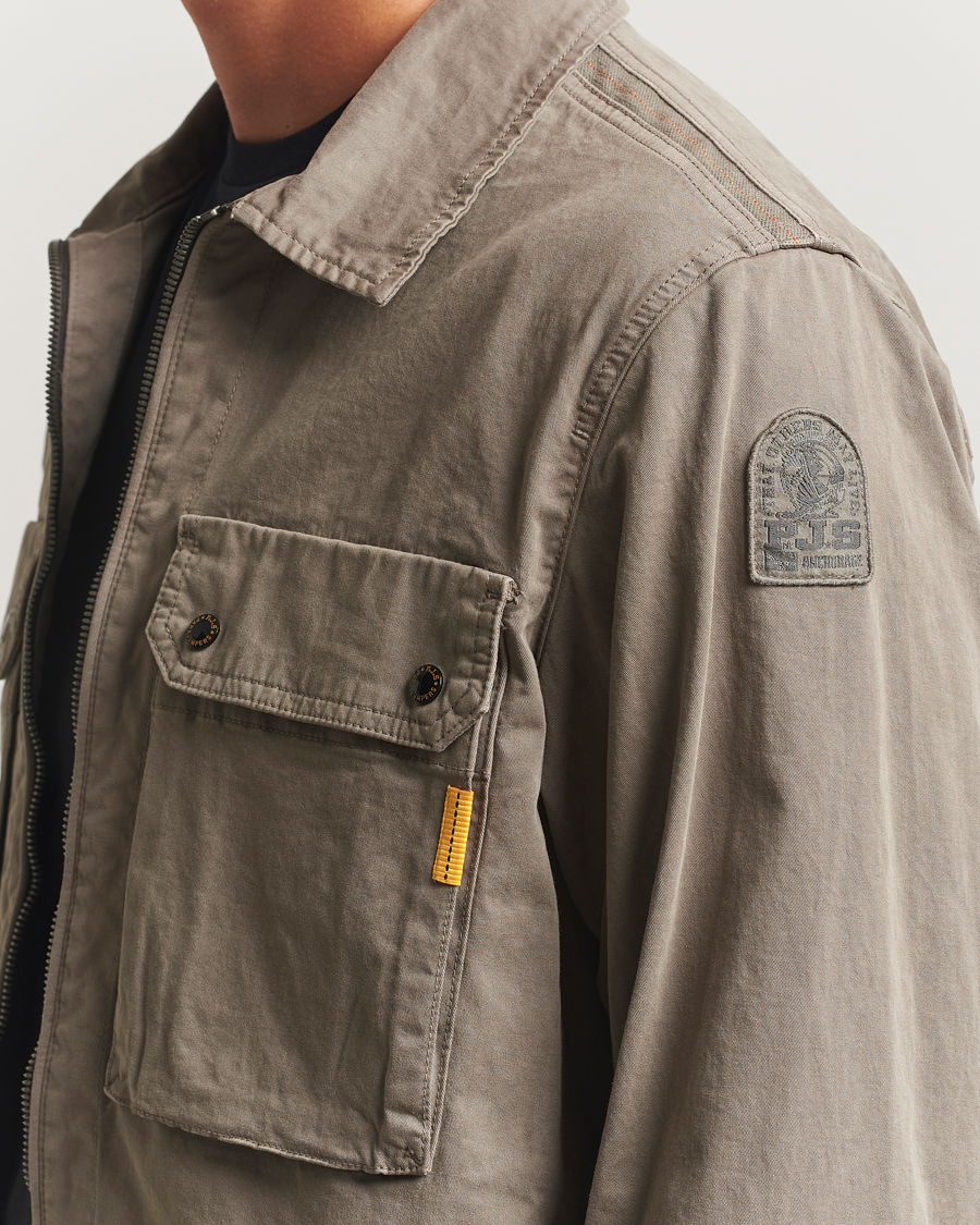 Herre | Jakker | Parajumpers | Tel Garment Dyed Claimer Shirt Jacket Olive Grey
