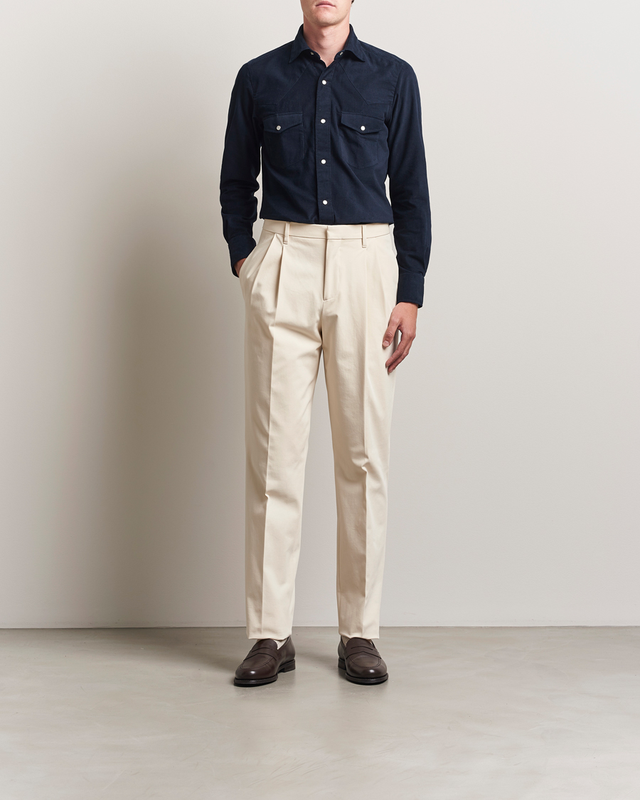 Herre | Skjorter | 100Hands | Western Cord Shirt Navy