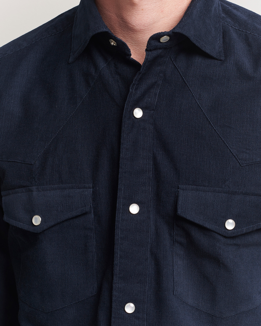 Herre | Skjorter | 100Hands | Western Cord Shirt Navy