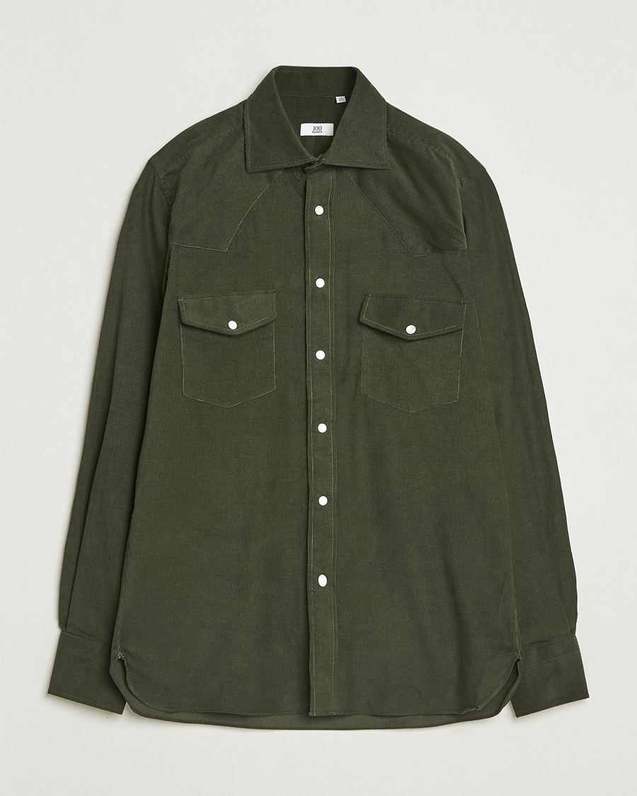 Herre | Skjorter | 100Hands | Western Cord Shirt Olive