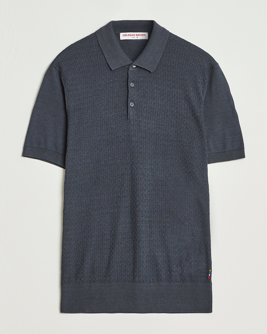 Herre | Pikéer | Orlebar Brown | Burnham Silk/Cotton Polo Granite