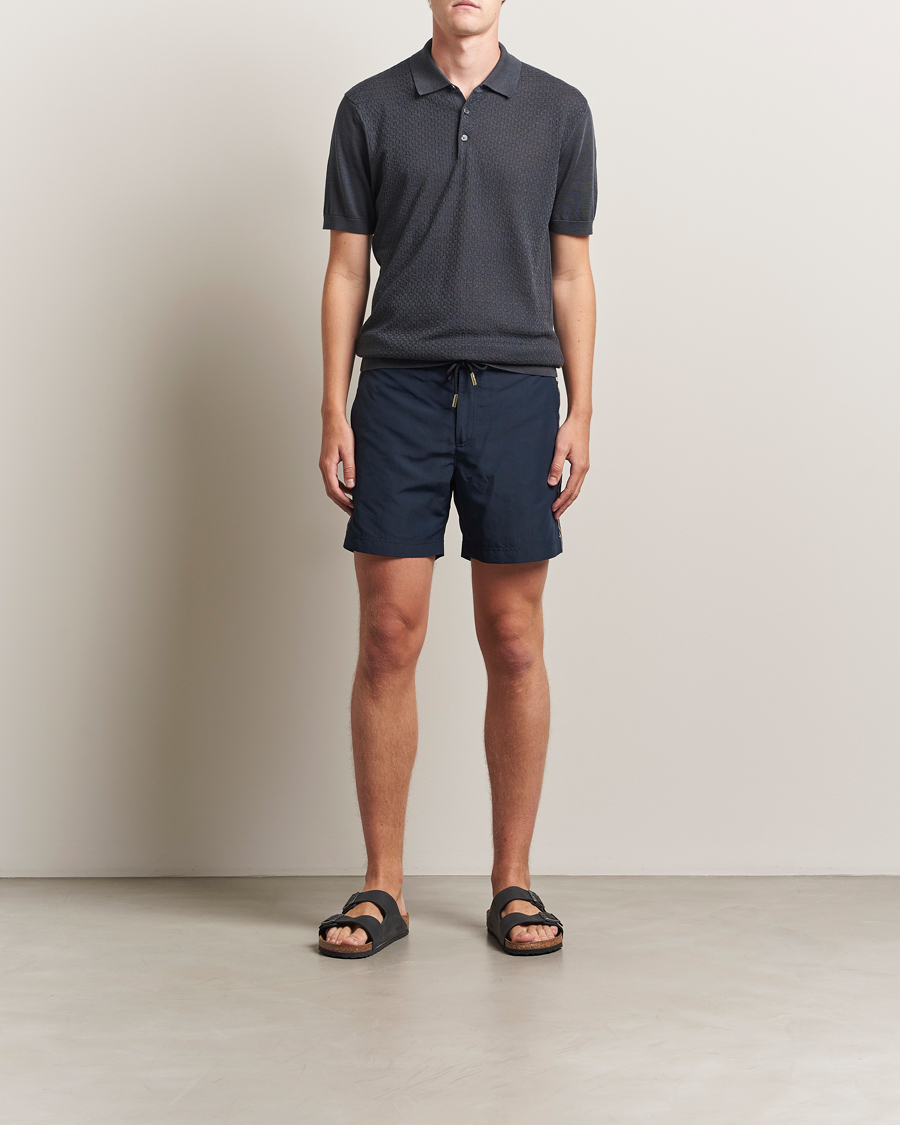 Herre | Pikéer | Orlebar Brown | Burnham Silk/Cotton Polo Granite