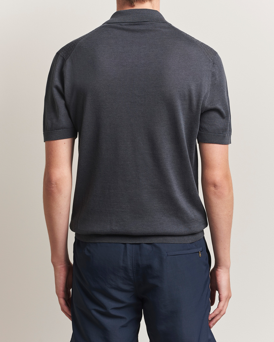 Herre | Pikéer | Orlebar Brown | Burnham Silk/Cotton Polo Granite