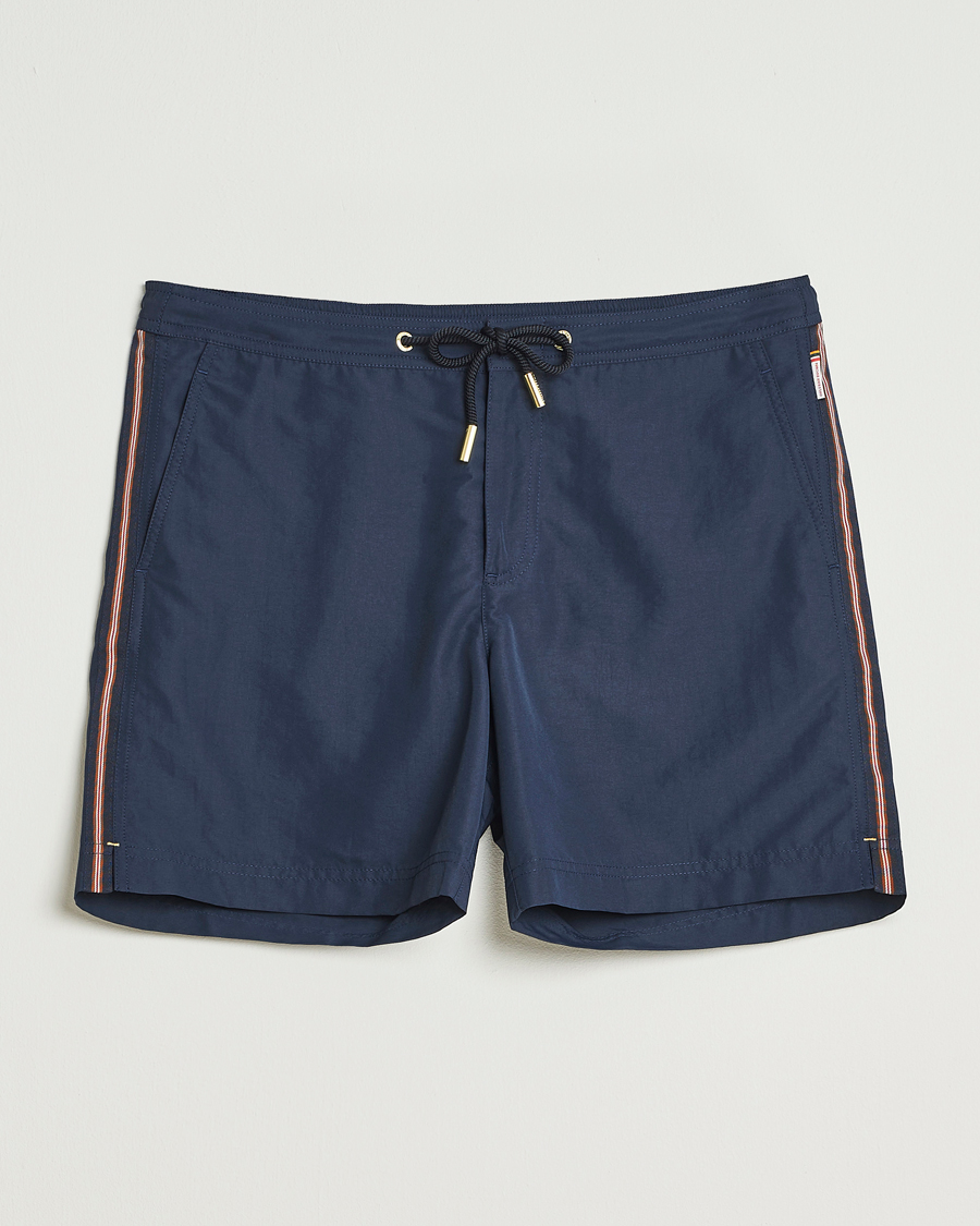 Herre | Badeshorts | Orlebar Brown | Bulldog Drawcord Stripe Swimshorts Night Iris