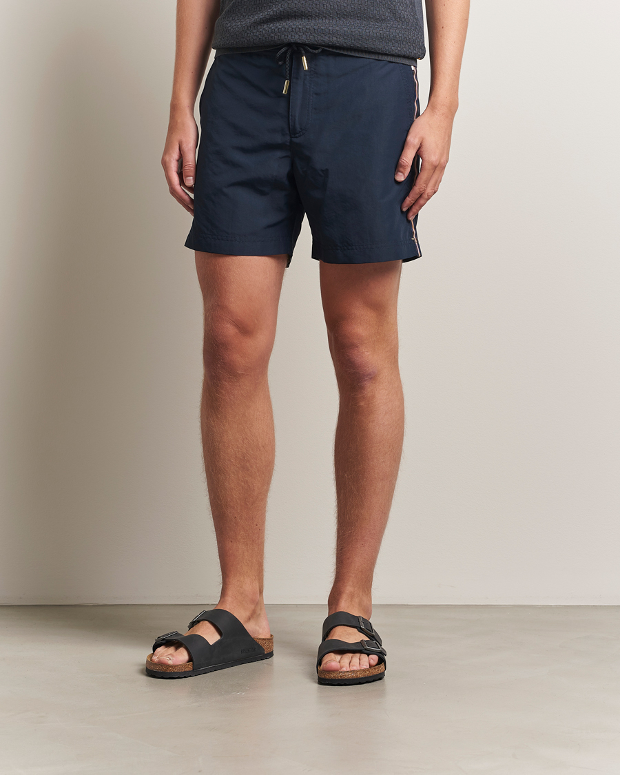 Herre | Badeshorts | Orlebar Brown | Bulldog Drawcord Stripe Swimshorts Night Iris