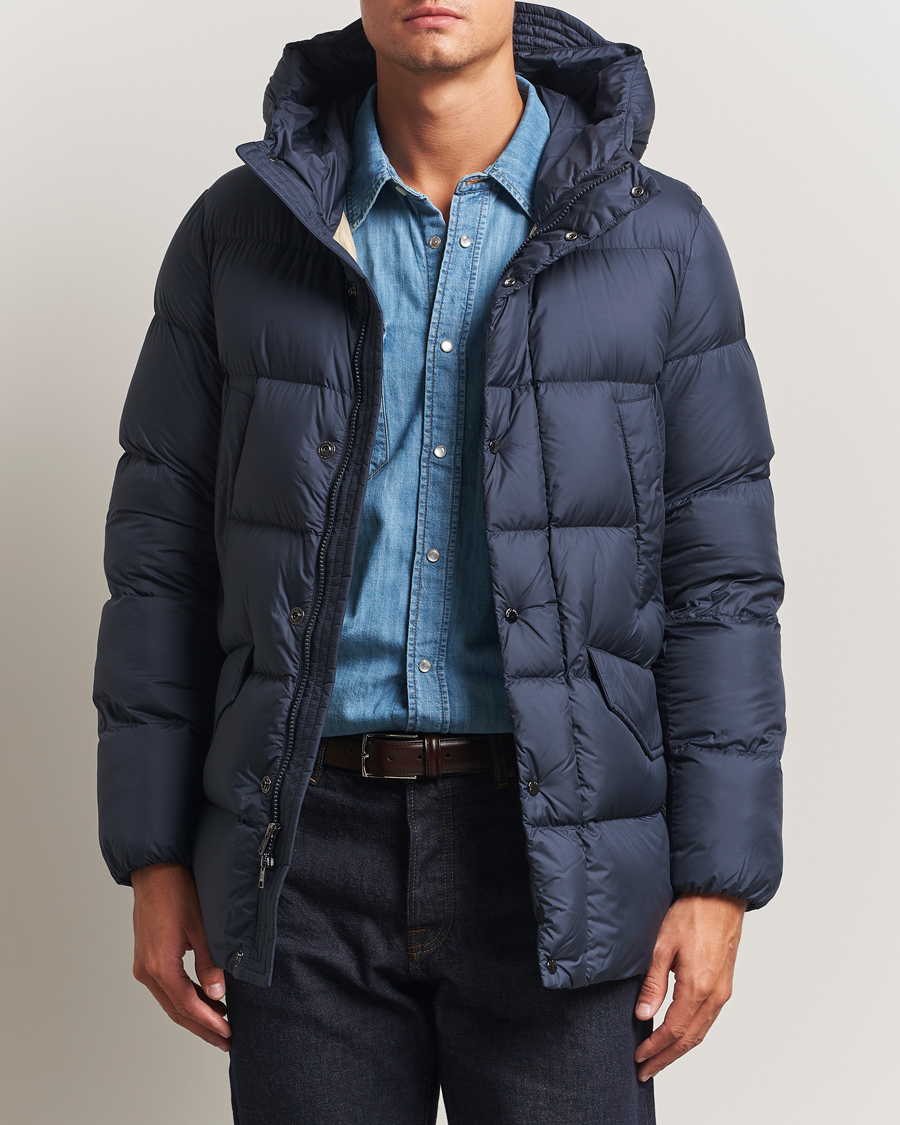 Herre | Jakker | Woolrich | Cloud Davis Parka Melton Blue