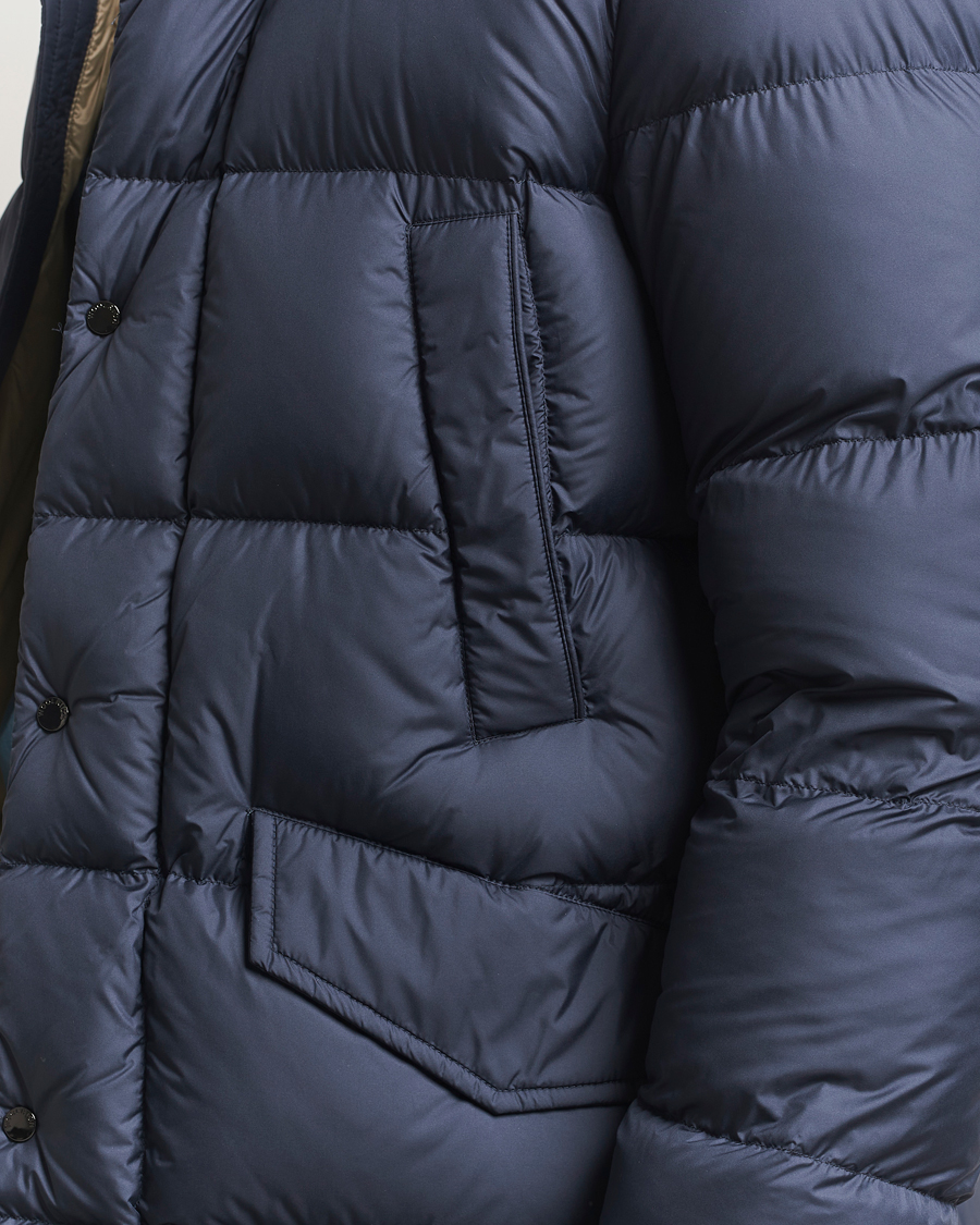Herre | Jakker | Woolrich | Cloud Davis Parka Melton Blue