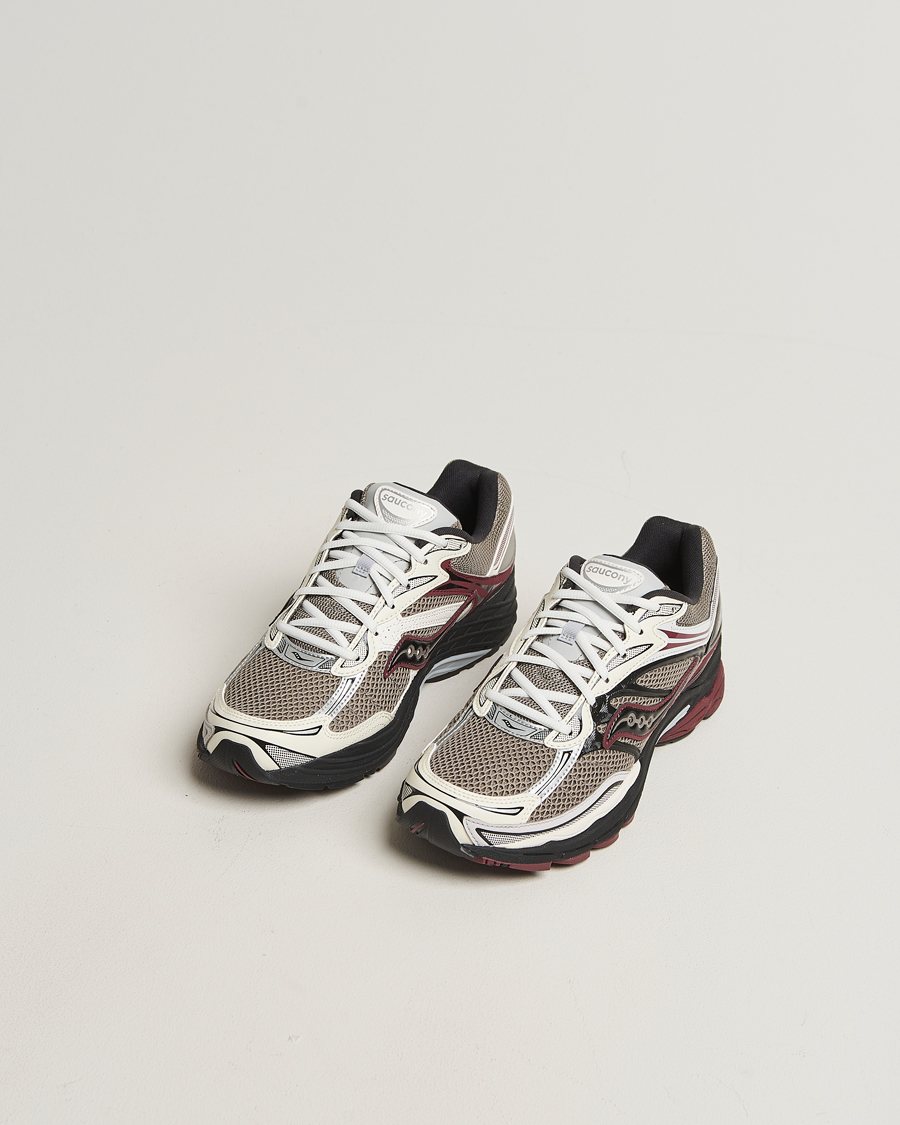 Herre | Sneakers | Saucony | Progrid Omni 9 Running Sneaker Tan/Maroon