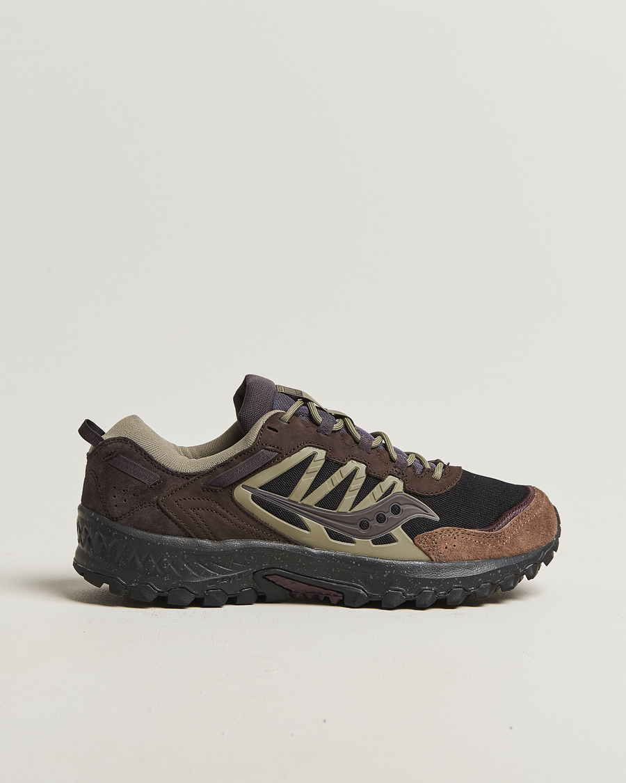 Herre | Trail Sneakers | Saucony | Grid Peak Trail Sneaker Black/Wine