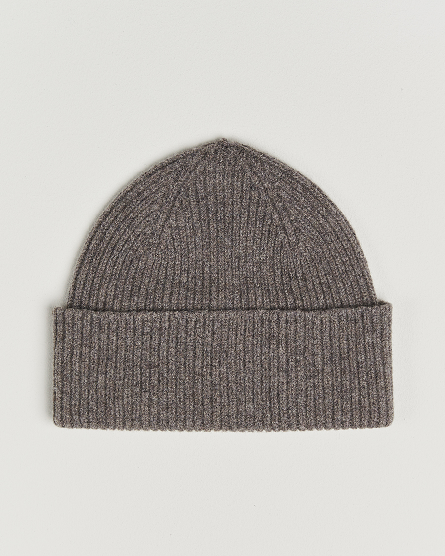 Herre | Luer | Robert Mackie | Clyde Lambswool Beanie Light Brown