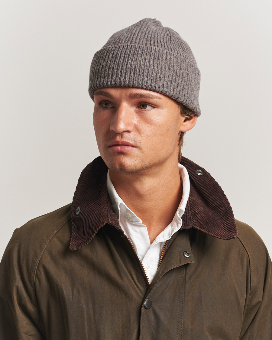 Herre | Luer | Robert Mackie | Clyde Lambswool Beanie Light Brown