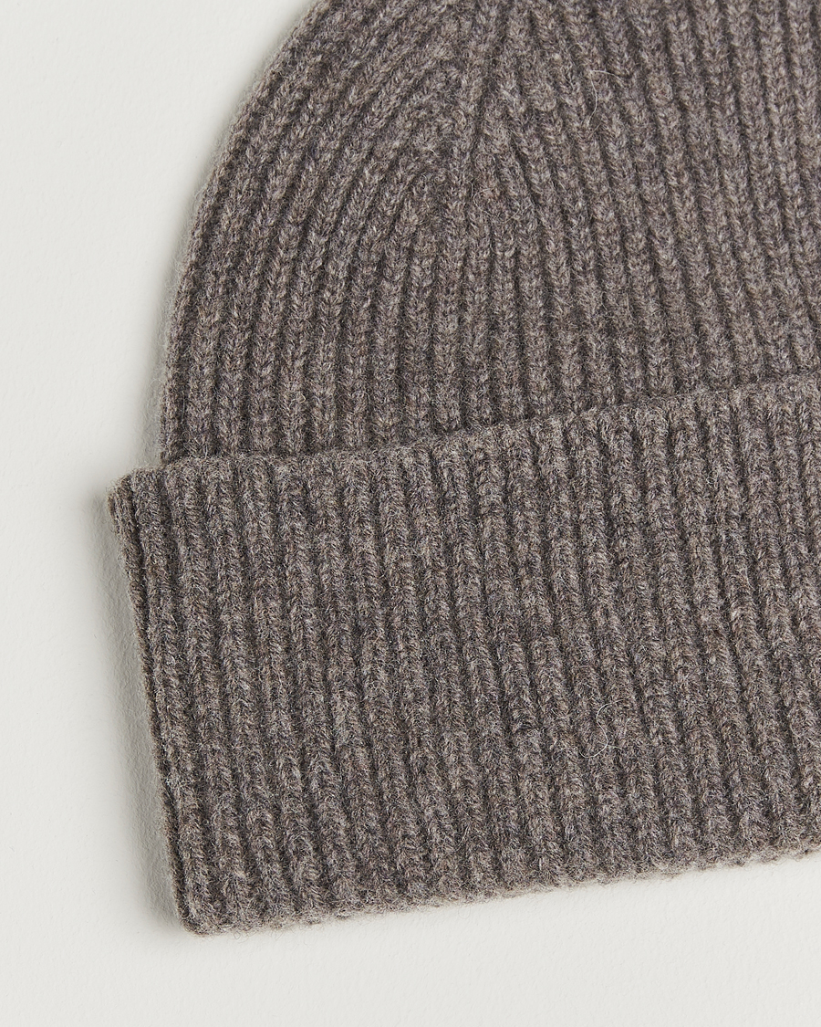 Herre | Luer | Robert Mackie | Clyde Lambswool Beanie Light Brown