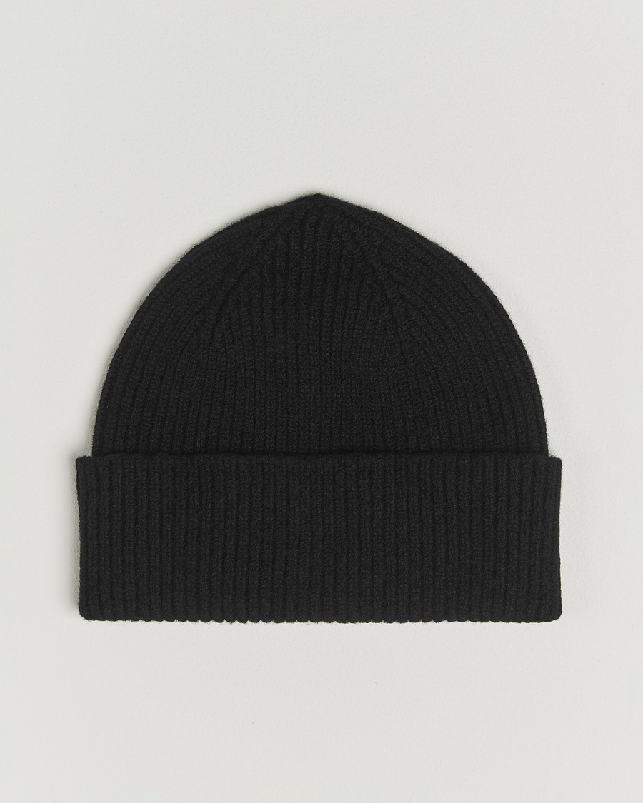 Herre | Luer | Robert Mackie | Clyde Lambswool Beanie Black