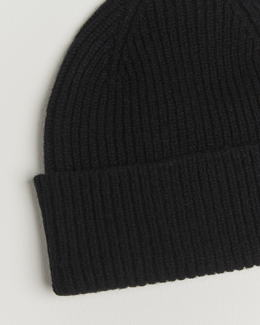 Herre | Luer | Robert Mackie | Clyde Lambswool Beanie Black