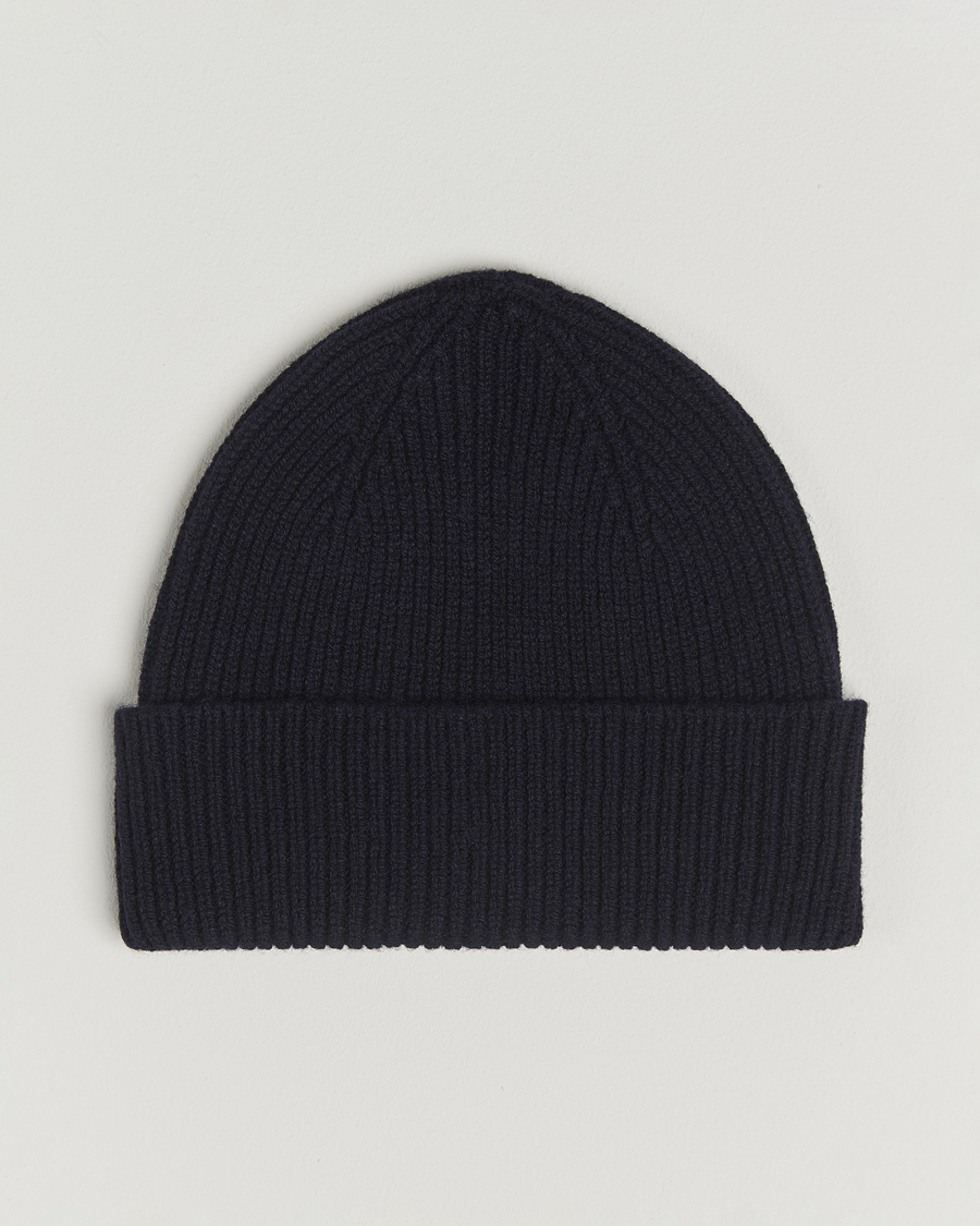Herre | Luer | Robert Mackie | Clyde Lambswool Beanie Navy