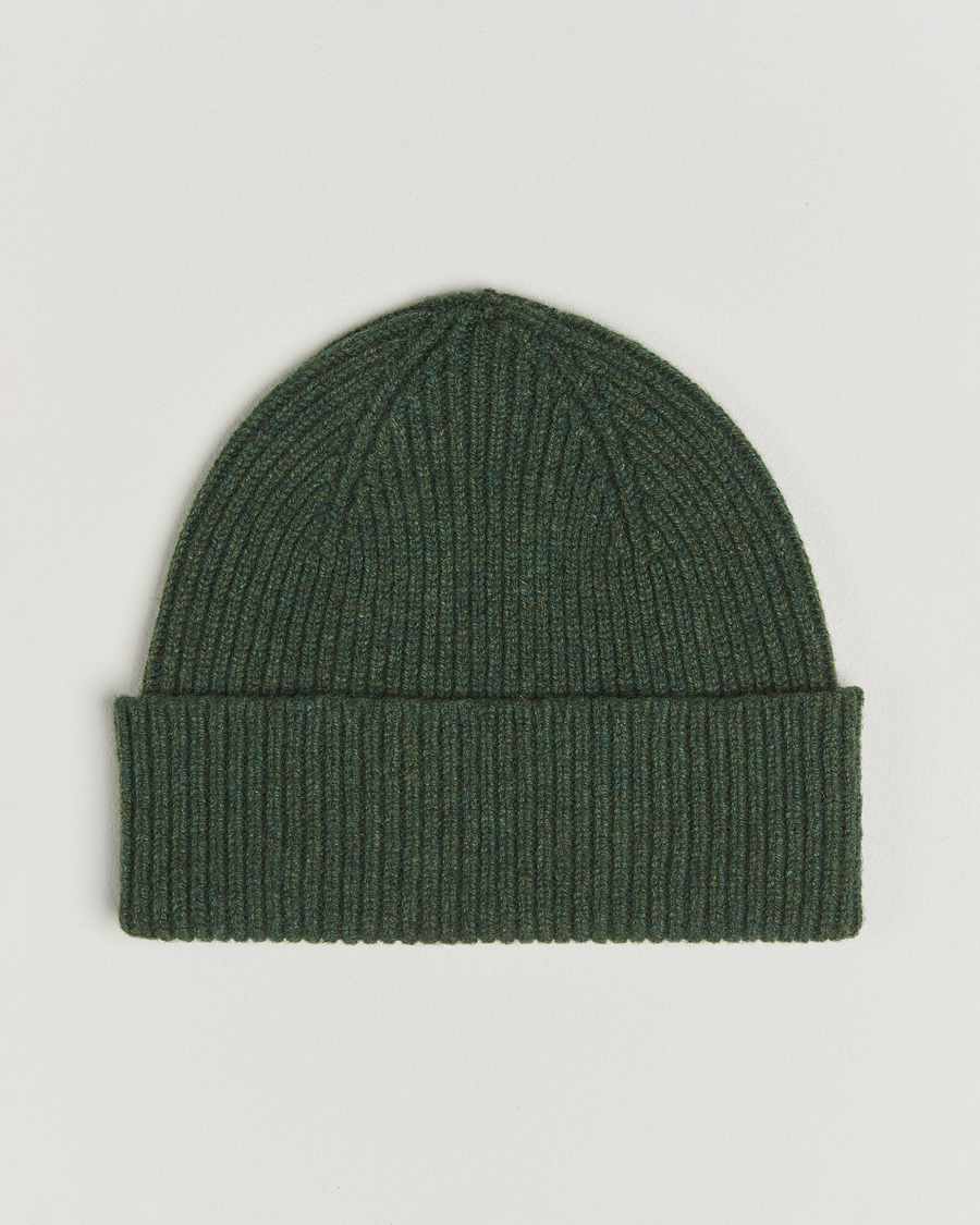 Herre | Luer | Robert Mackie | Clyde Lambswool Beanie Green