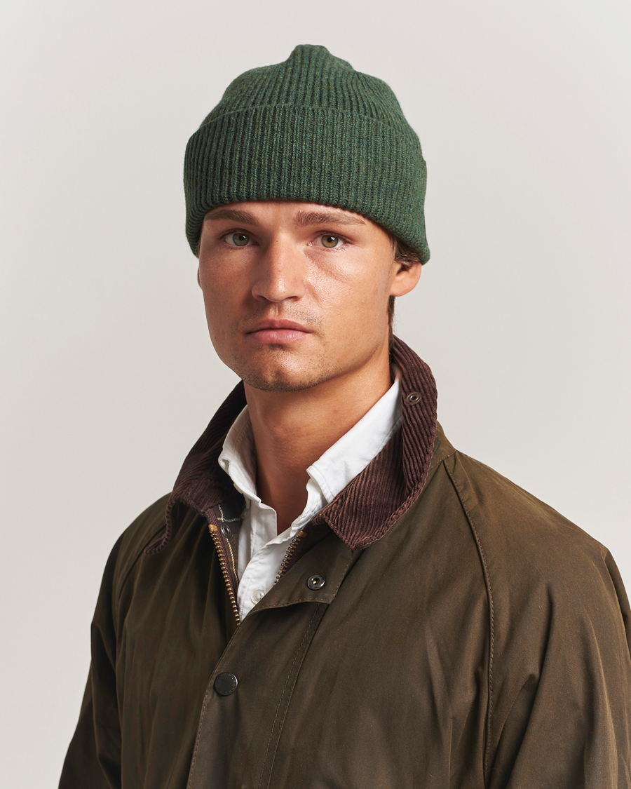 Herre | Luer | Robert Mackie | Clyde Lambswool Beanie Green