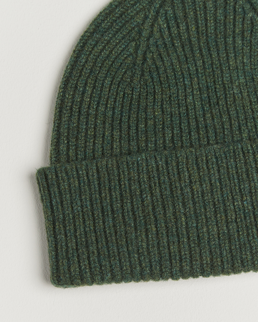 Herre | Luer | Robert Mackie | Clyde Lambswool Beanie Green