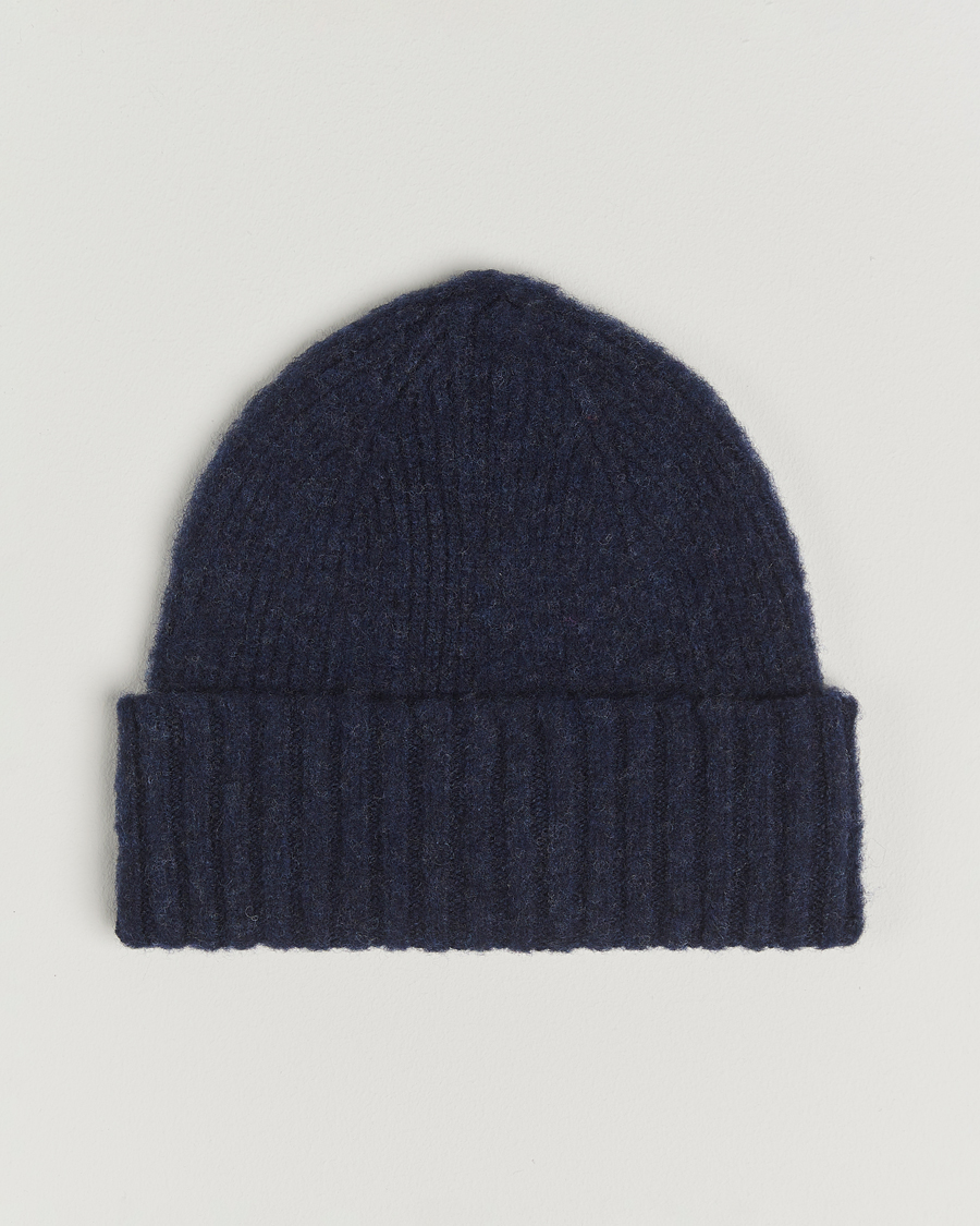 Herre | Luer | Robert Mackie | Robert MackieRona Ribbed Shaggy Lambswool BeanieBlue
