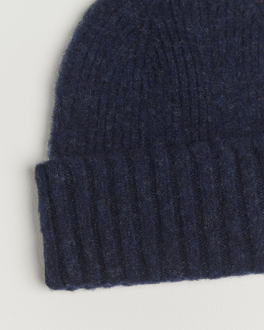 Herre | Luer | Robert Mackie | Robert MackieRona Ribbed Shaggy Lambswool BeanieBlue