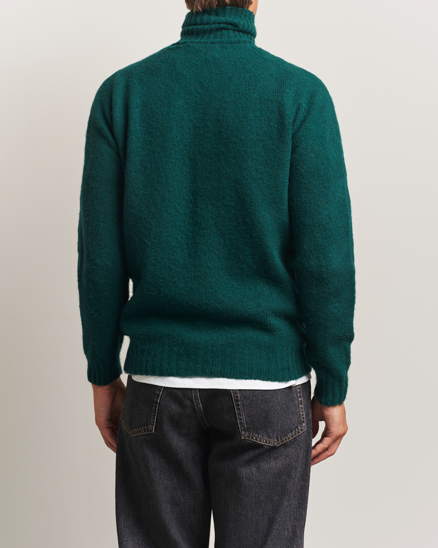 Herre | Gensere | Harley Of Scotland | Brushed Supersoft Lambswool Rollneck Tartan