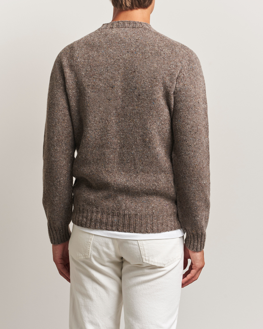 Herre | Gensere | Harley Of Scotland | Donegal Wool Crewneck Brown