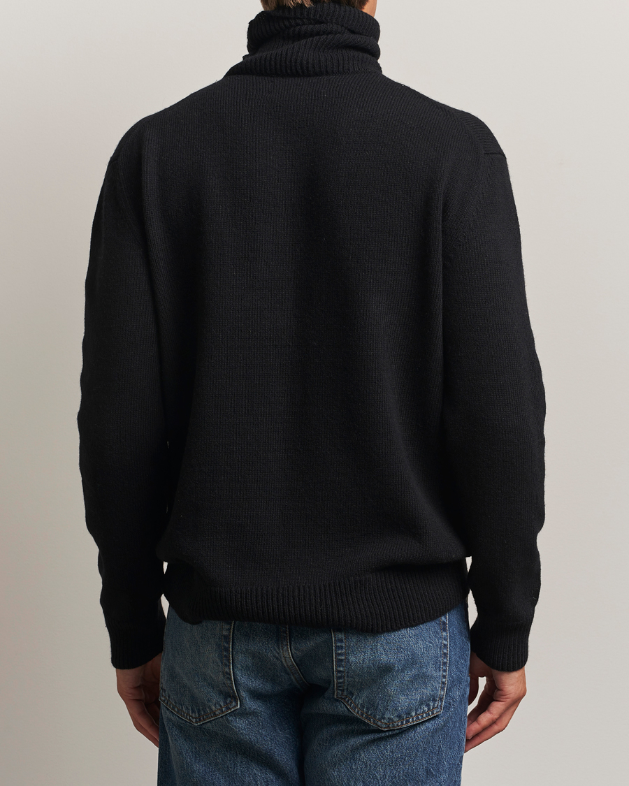 Herre | Gensere | Baracuta | Flag Logo Wool Turtleneck Black