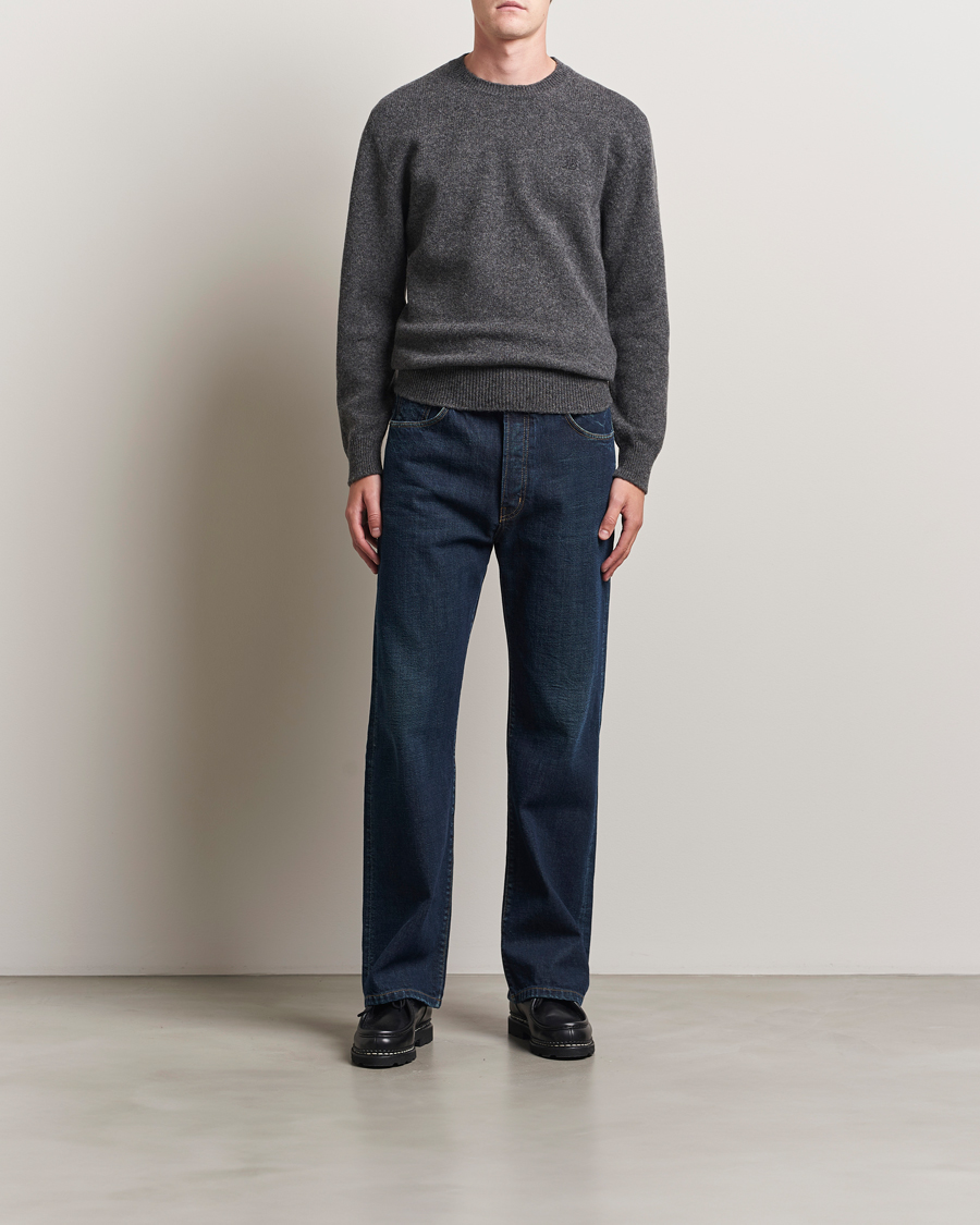 Herre | Gensere | Baracuta | Shetland Virgin Wool Crew Neck Mid Grey