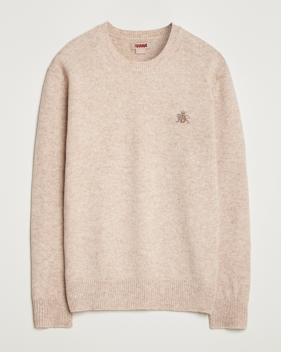 Herre | Gensere | Baracuta | Shetland Virgin Wool Crew Neck Antique White