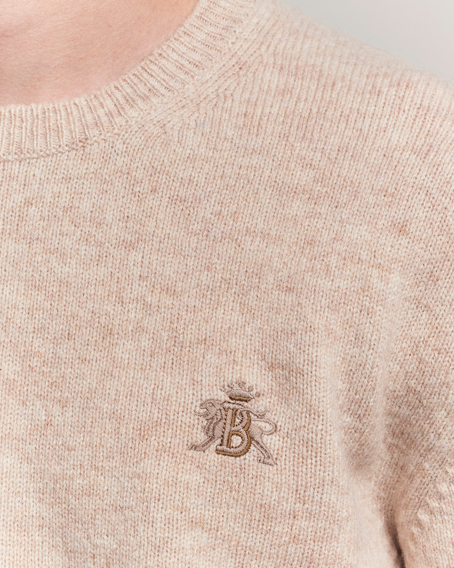 Herre | Gensere | Baracuta | Shetland Virgin Wool Crew Neck Antique White