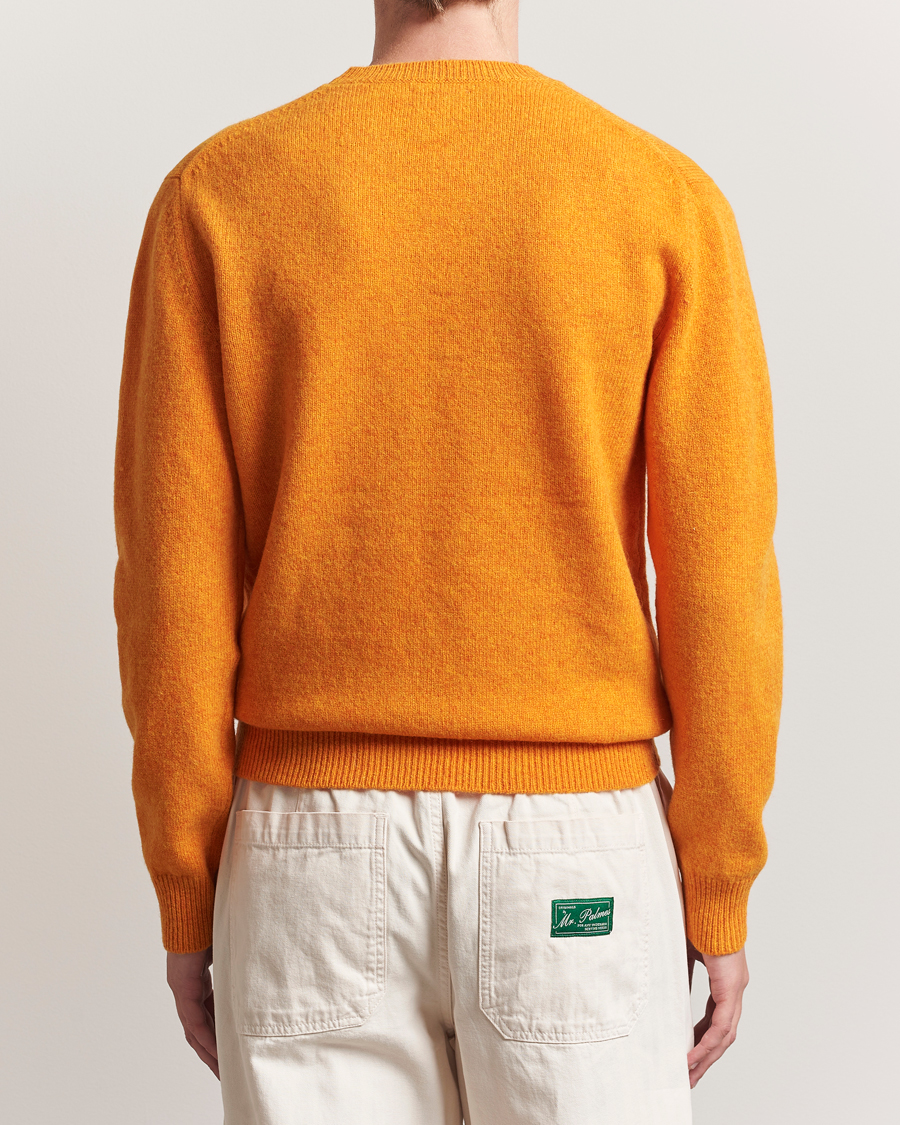 Herre | Gensere | Baracuta | Shetland Virgin Wool Crew Neck Orange