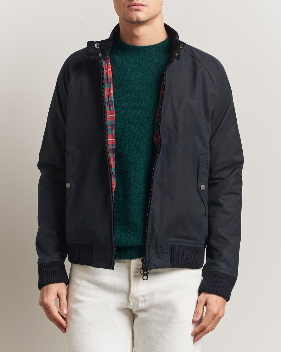 Herre | Jakker | Baracuta | Barbour x Porton Waxed Jacket Navy