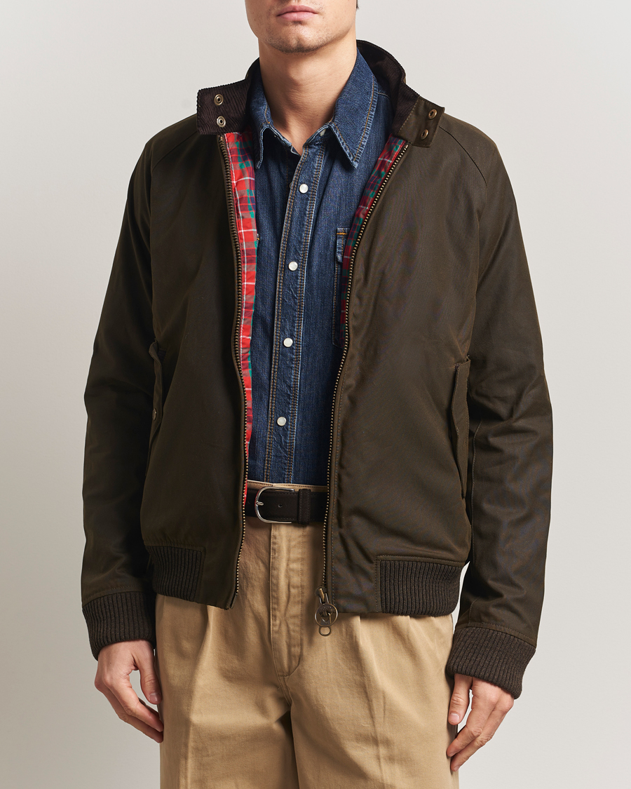Herre | Jakker | Baracuta | Barbour x Porton Waxed Jacket Olive