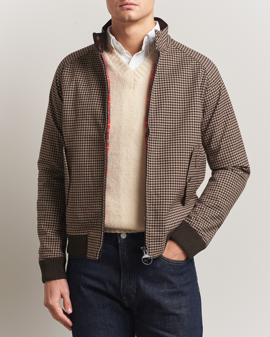 Herre | Jakker | Baracuta | Barbour x Porton Houndstooth Jacket Brown