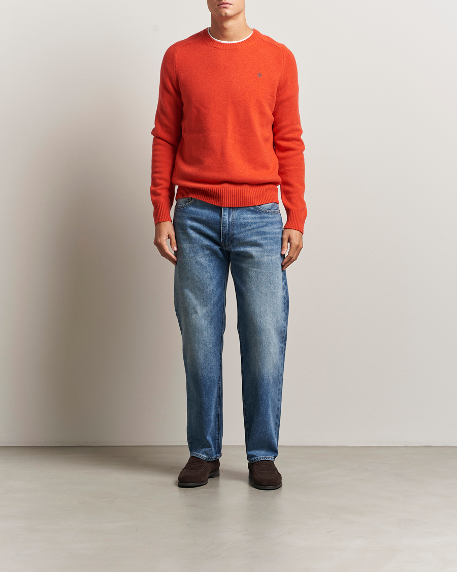Herre | Gensere | Morris | Hertford Lambswool Merino Crew Neck Red